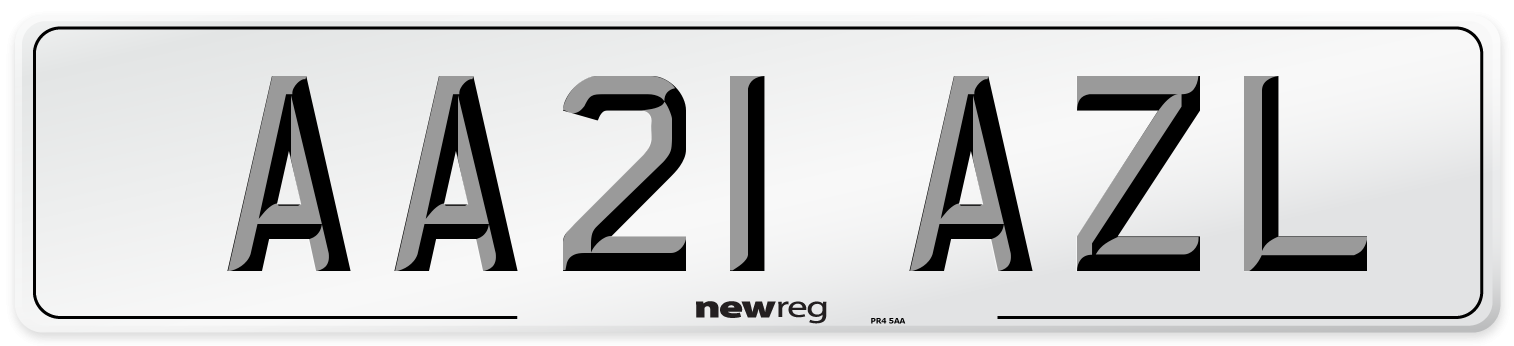 AA21 AZL Number Plate from New Reg
